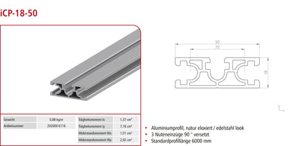 Verbindungsprofil iCP-18-50