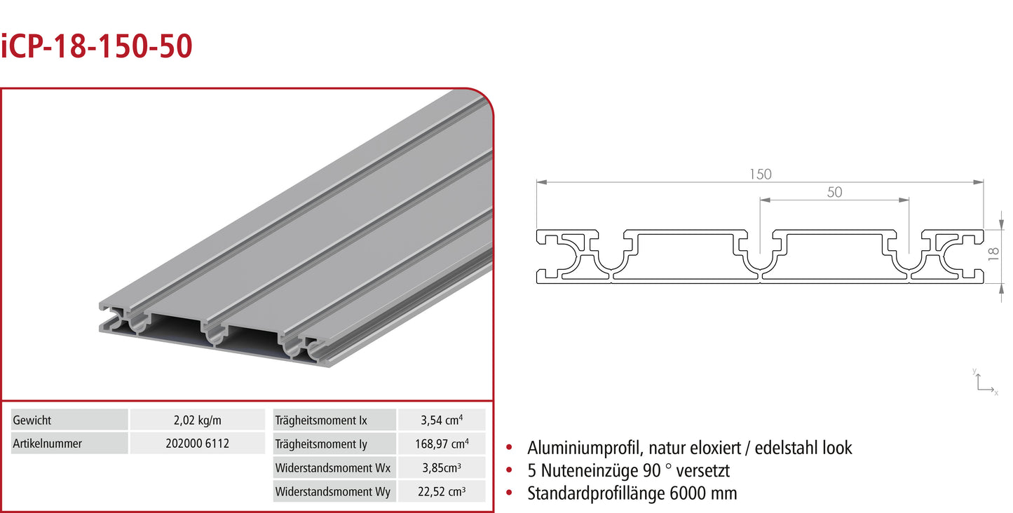 Verbindungsprofil iCP-18-150-50